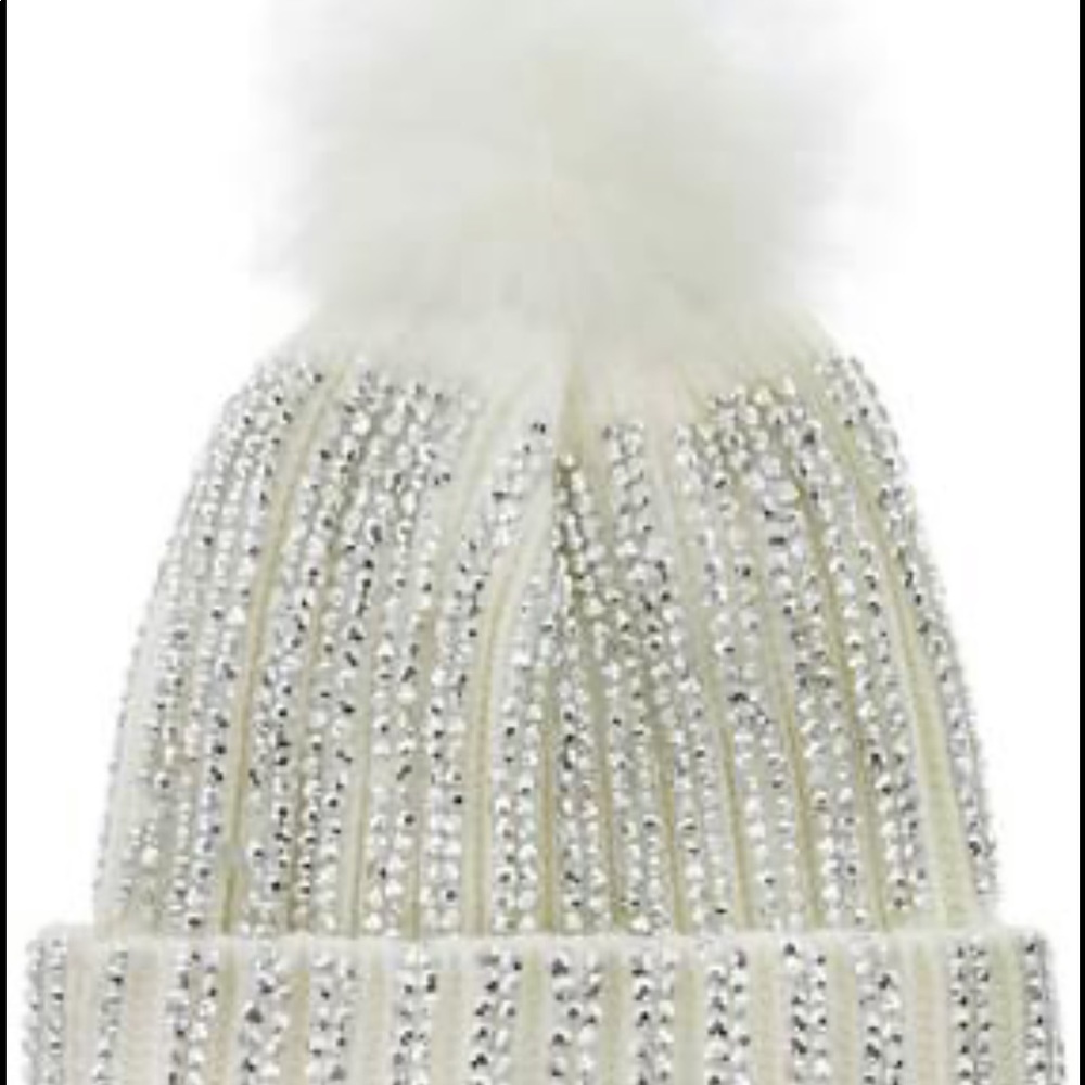 Grey Rhinestone Beanie - Picture 2 of 4